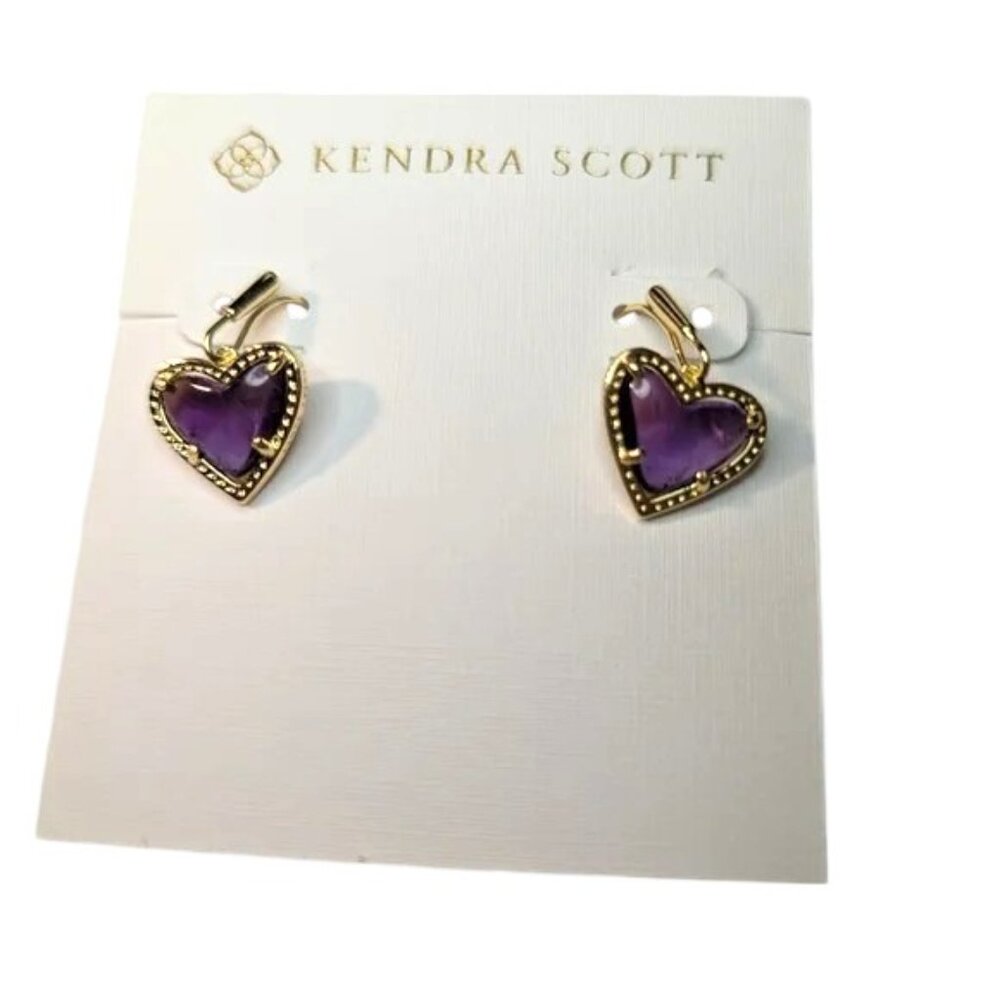 KENDRA SCOTT Ari Heart Drop Earrings New